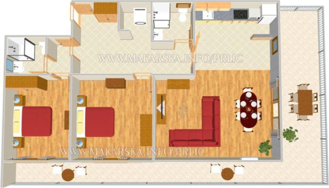 Apartman Prlic 3 Makarska Exteriör bild